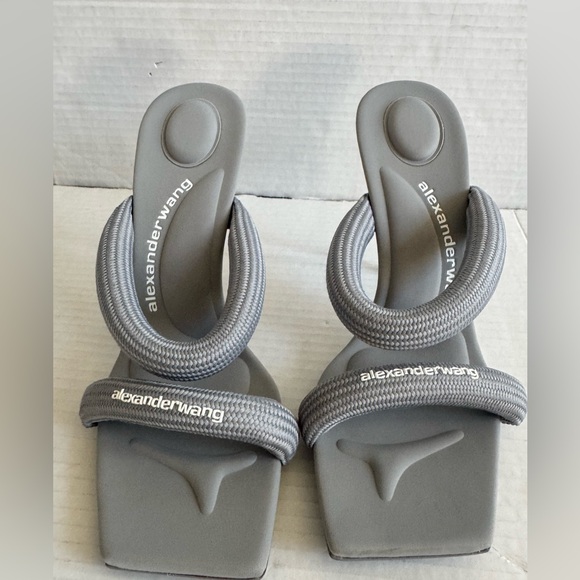 Alexander Wang Tubular Julie grey high heels Sandals size 38.5 (8.5) - Picture 1 of 6